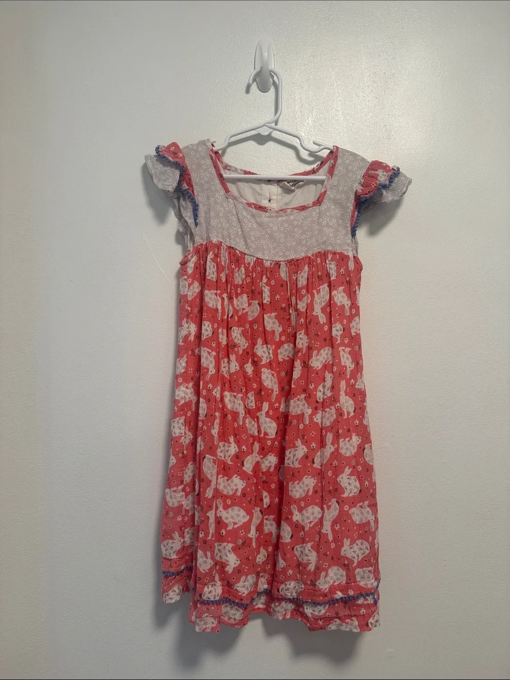 Girls Pink Floral Animal Print Summer Dress
